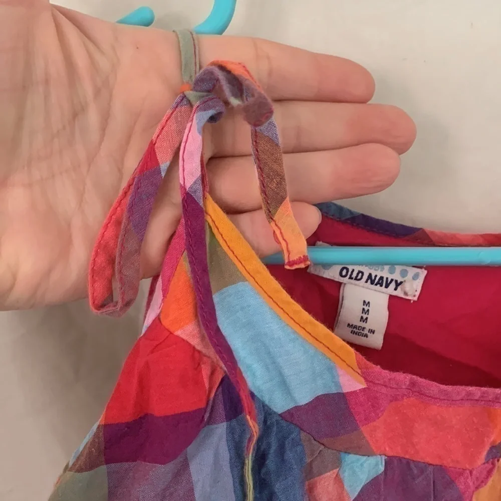 Old Navy Girls Multicolored Plaid Summer Dress